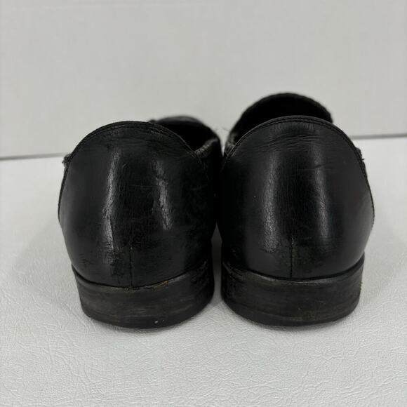 Bragano‎ Kiltie Tassel Loafer Dress Shoe Men\'s Size 11 Woven Black Leather Italy main image 7